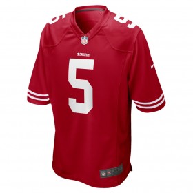 Camiseta Hombre San Francisco 49ers Trey Lance 5 Nike Rojo 2021 NFL Draft